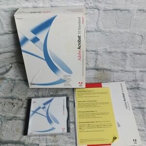 Adobe Acrobat 7.0 Standard Upgrade Windows PC Software Box CD Manuals Serial